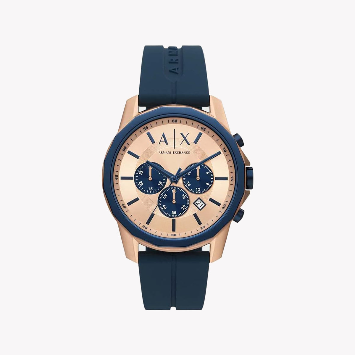 ARMANI EXCHANGE AX1730 - SPORTY SOPHISTICATION IN ROSE GOLD & BLUE