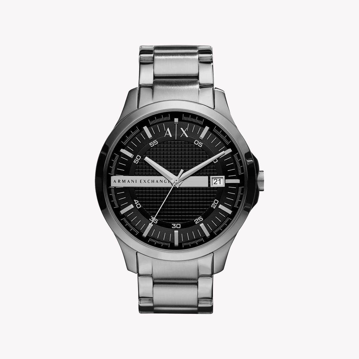 ARMANI EXCHANGE AX2103 - MODERN STYLE & FUNCTIONALITY MEN'S WATCH WITH SILVER STAINLESS STEEL BAND & BLACK DIAL