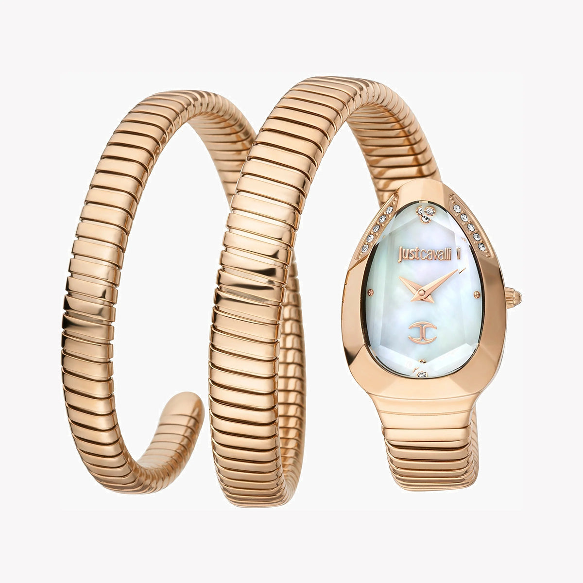 JUST CAVALLI Women's Watch with Rose Gold Stainless Steel Case and Rose Gold Stainless Steel Band