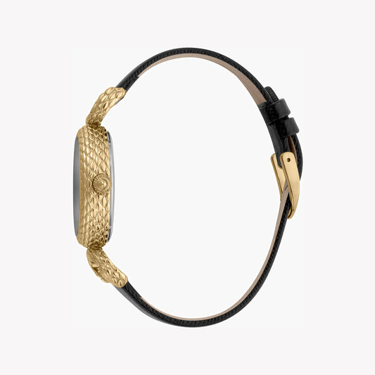 JUST CAVALLI Women's Watch with Gold Stainless Steel Case and Black Leather Band-i-Watch-2