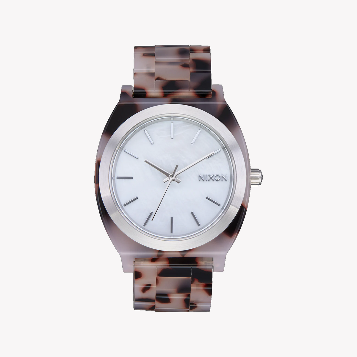 NIXON A327-5103 BOLD DUAL TONE - ADVENTUROUS SPIRIT UNISEX WATCH with animal print band and striking white dial