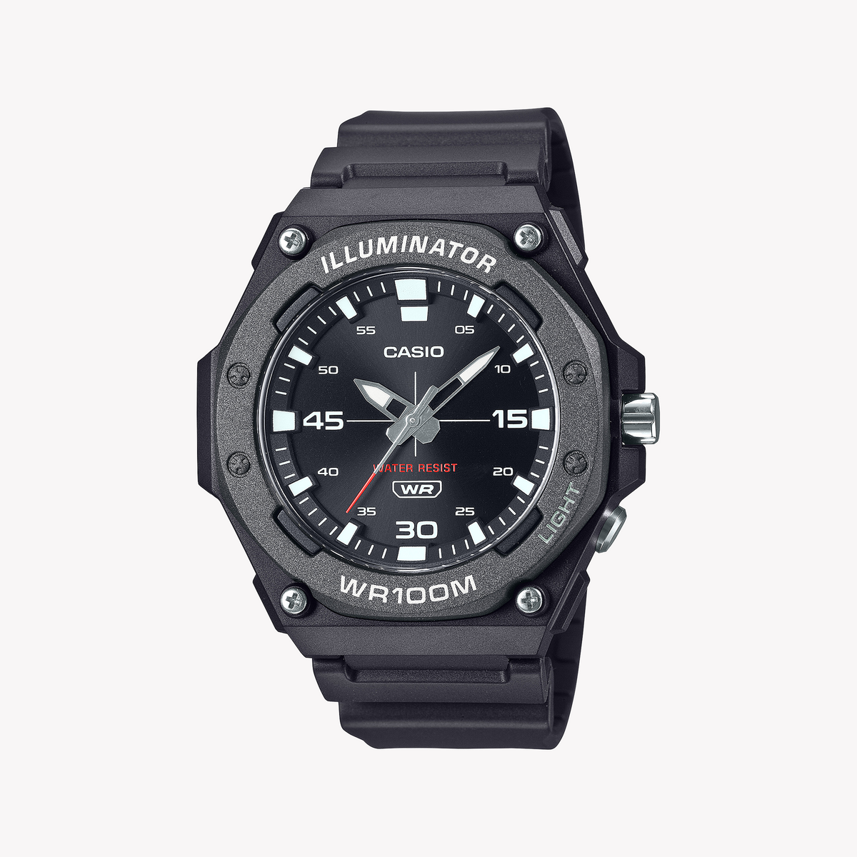 CASIO MW-620H-1AVDF RUGGED PERFORMANCE - ACTIVE LIFESTYLE MEN'S WATCH with Black Resin Band and Dial