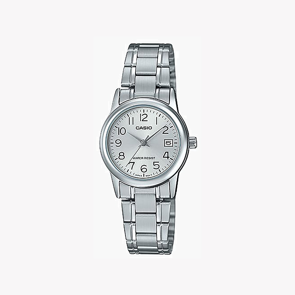 CASIO Women's Watch with Silver Stainless Steel Case and Silver Stainless Steel Band