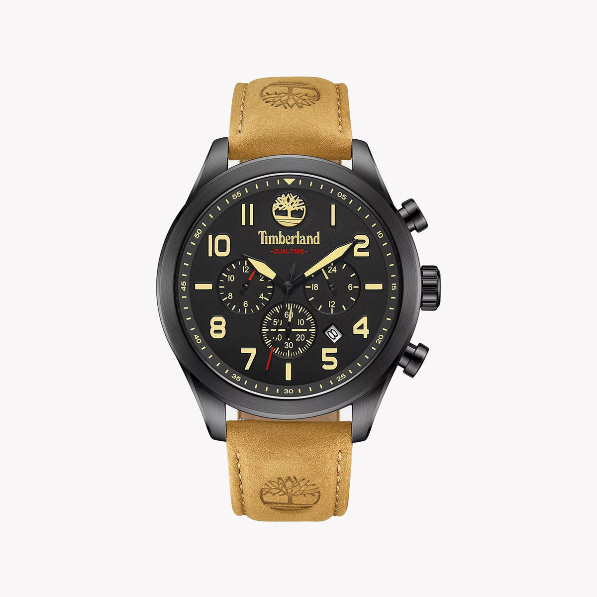 TIMBERLAND TDWGF0009701 - RUGGED ELEGANCE MEN'S WATCH WITH BLACK STAINLESS STEEL & BROWN LEATHER BAND
