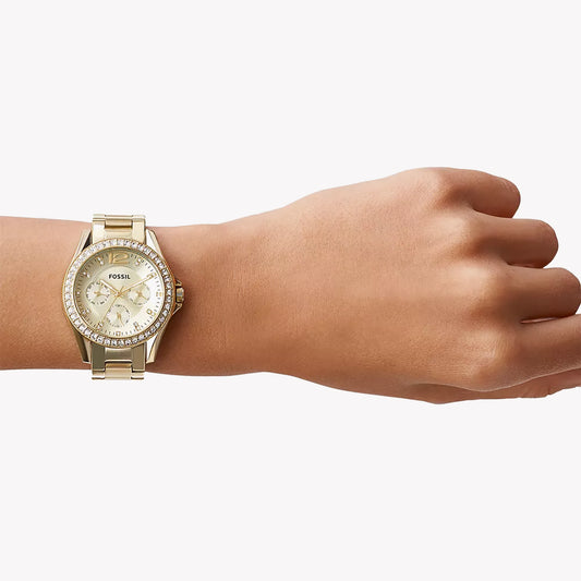 FOSSIL ES3203 CHIC ELEGANCE - STUNNING GOLD STAINLESS STEEL WOMEN'S WATCH-i-Watch-2