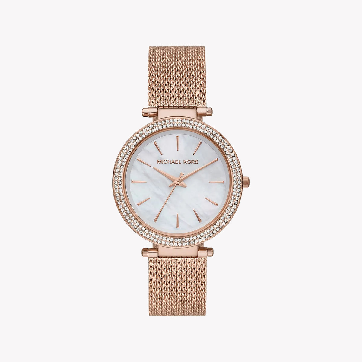 MICHAEL KORS MK4519 ROSE GOLD GLAM - ELEGANT WOMEN'S TIMEPIECE WITH CLASSIC WHITE DIAL