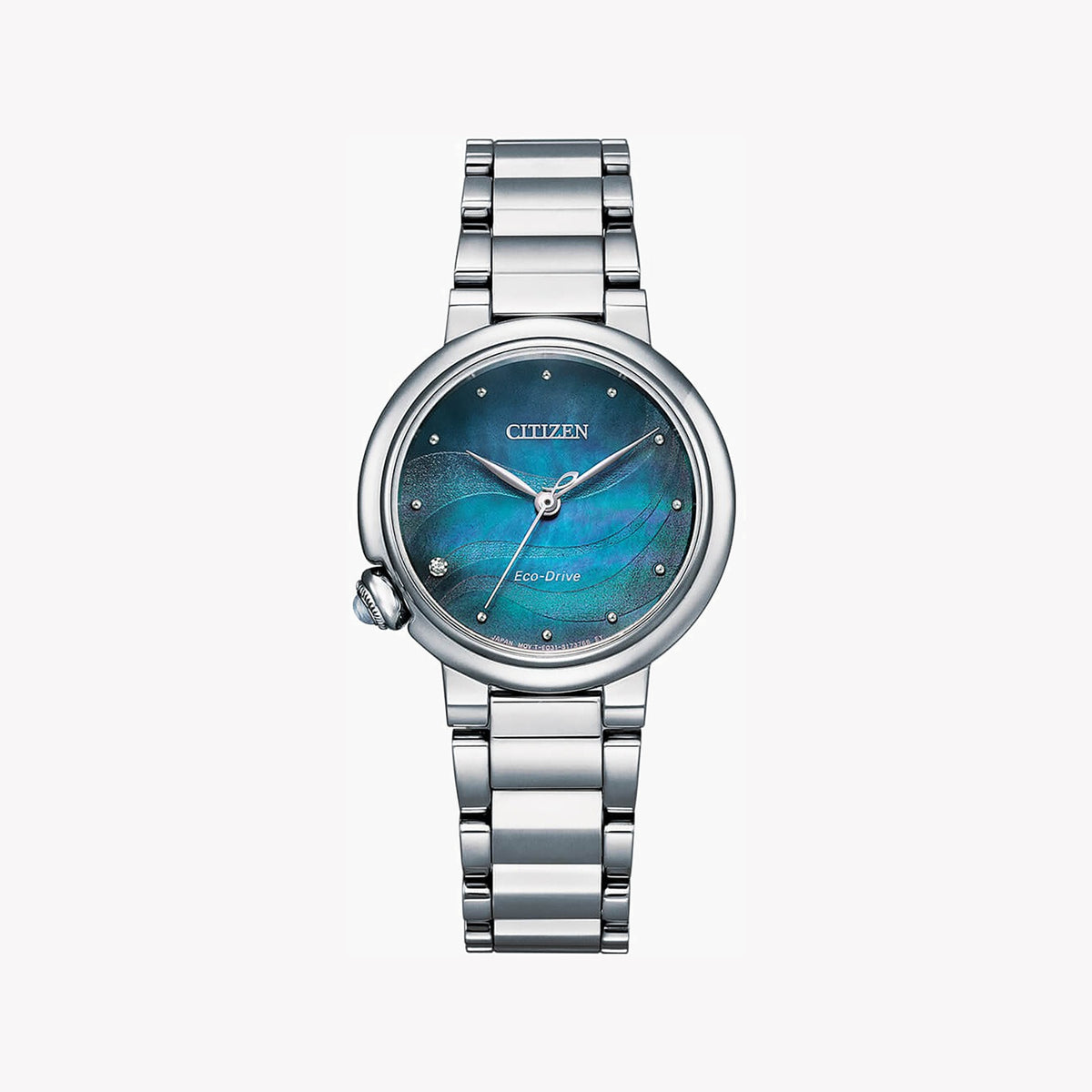 CITIZEN EM0910-80N - ELEGANT BLUE DIAL & SILVER STAINLESS STEEL - SOPHISTICATED WOMEN'S TIMEPIECE