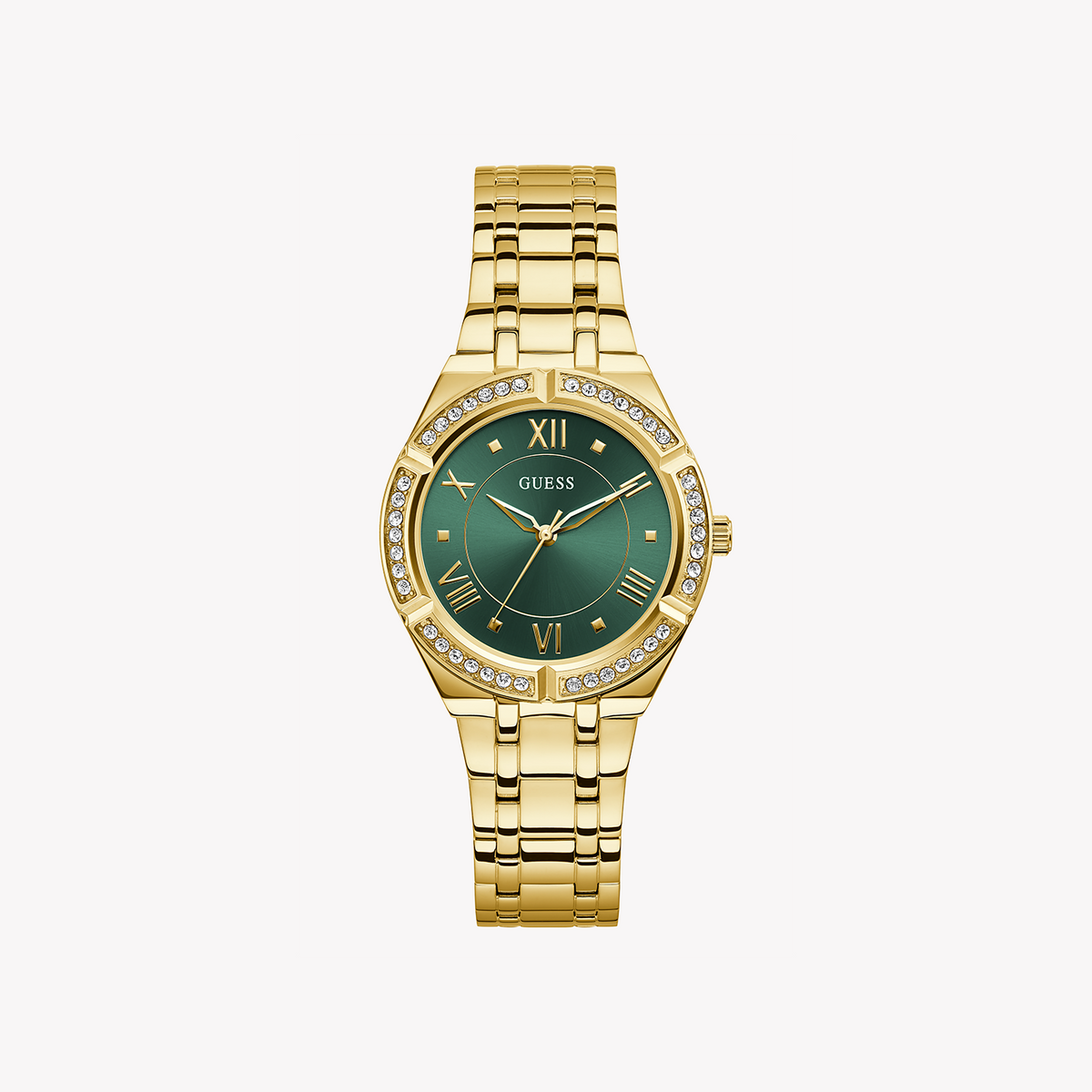 GUESS GW0033L8 - ELEGANT GREEN GLAMOUR - Women's Gold & Green Quartz Watch