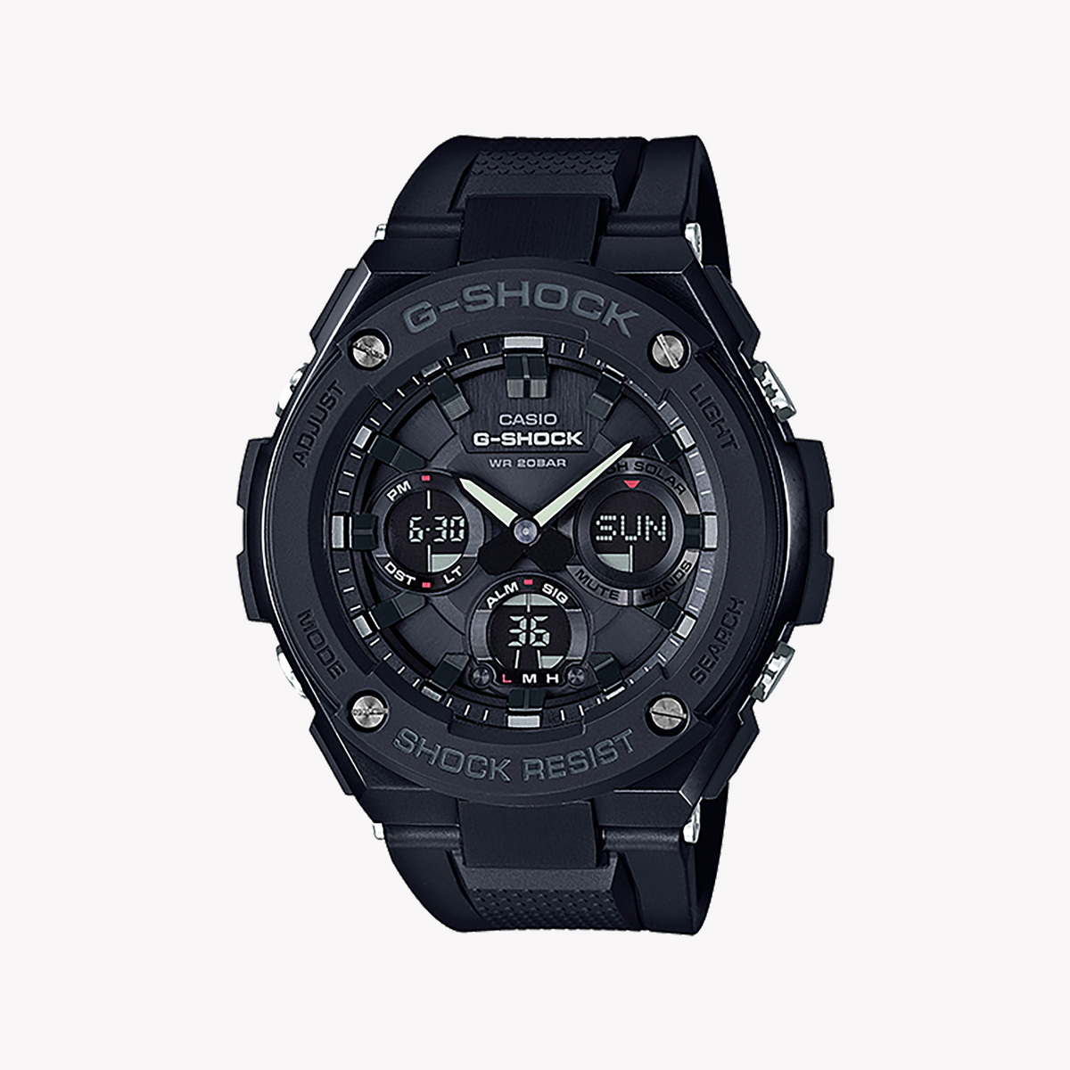 CASIO G-SHOCK GST-S100G-1BDR ADVENTURE READY - ELEGANCE IN EVERY SECOND Men's Watch with black stainless steel case and resin band