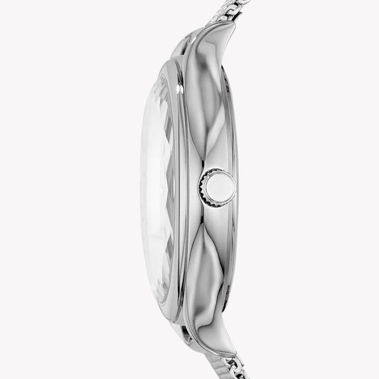 FOSSIL BQ3390 - ELEGANCE REDEFINED SILVER MESH WOMEN'S TIMEPIECE WITH WHITE DIAL-i-Watch-2