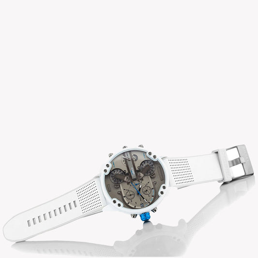 DIESEL DZ7419 RUGGED CLASSIC - DYNAMIC WHITE LEATHER MEN'S WATCH WITH BOLD STAINLESS STEEL CASE-i-Watch-2