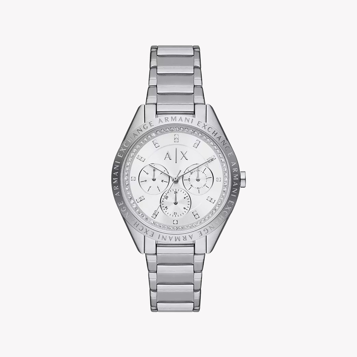 ARMBAND CHIC - ARMANI EXCHANGE AX7142SET WOMEN'S SLEEK SILVER WATCH WITH WATER RESISTANCE