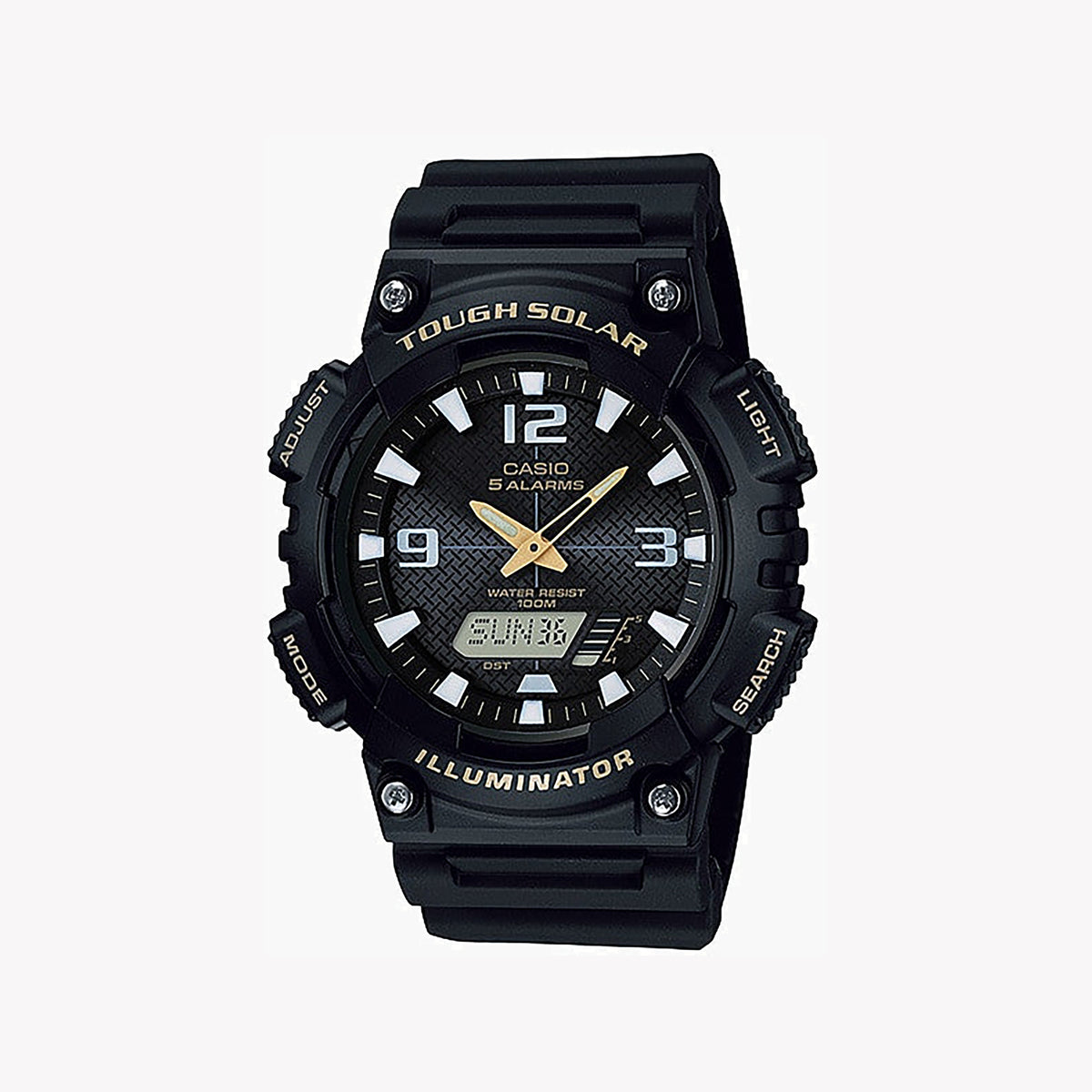 CASIO AQ-S810W-1BVDF ADVENTURE READY - MEN'S SOLAR POWERED SPORT WATCH WITH BLACK RESIN BAND