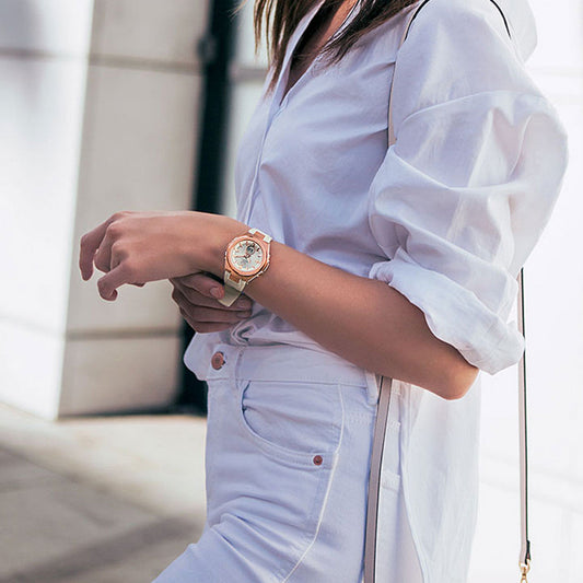 CASIO BABY-G MSG-S200G-7ADR SPORTY ELEGANCE - ROSE GOLD & WHITE WOMEN'S WATCH-i-Watch-2