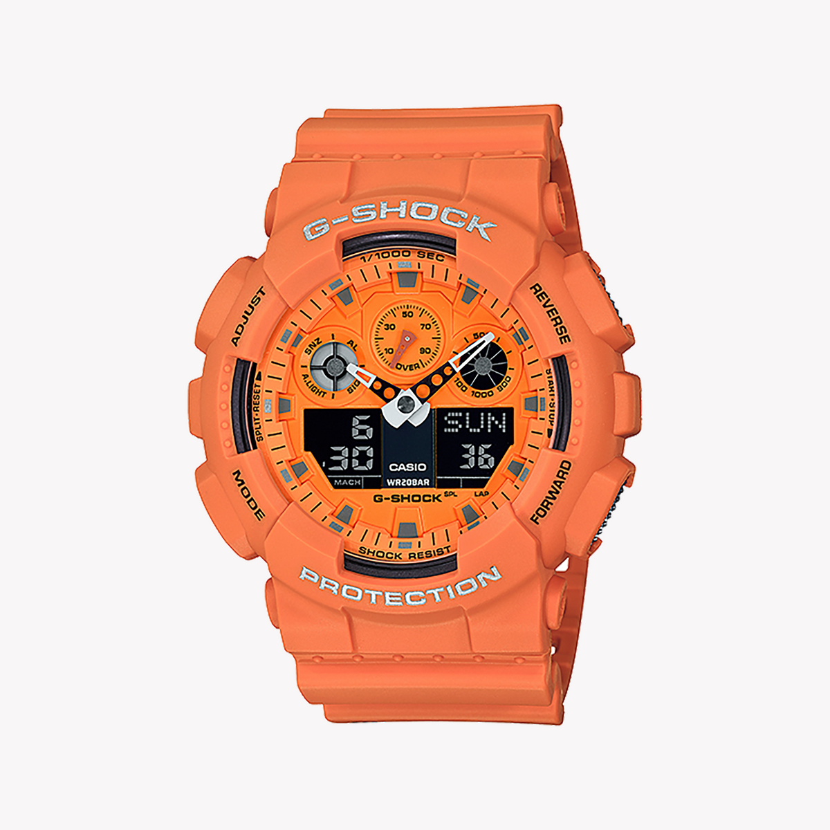 CASIO G-SHOCK GA-100RS-4ADR RUGGED ADVENTURER - VIBRANT ORANGE MEN'S WATCH
