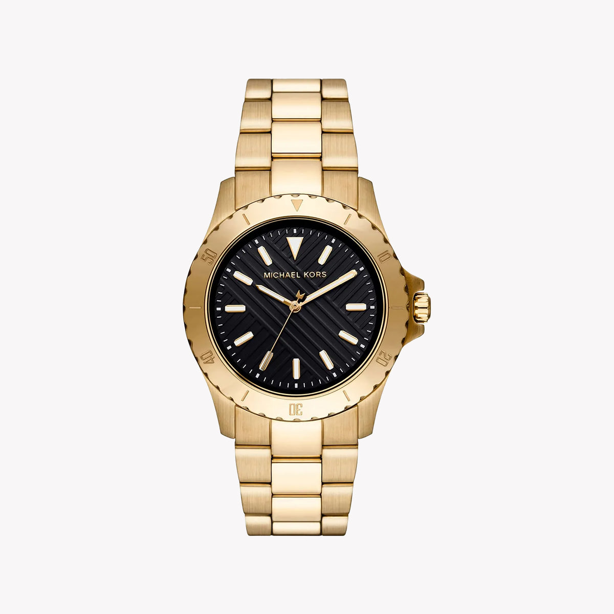 MICHAEL KORS MK9078 - BOLD SOPHISTICATION UNISEX TIMEPIECE WITH GOLD STAINLESS STEEL AND BLACK DIAL