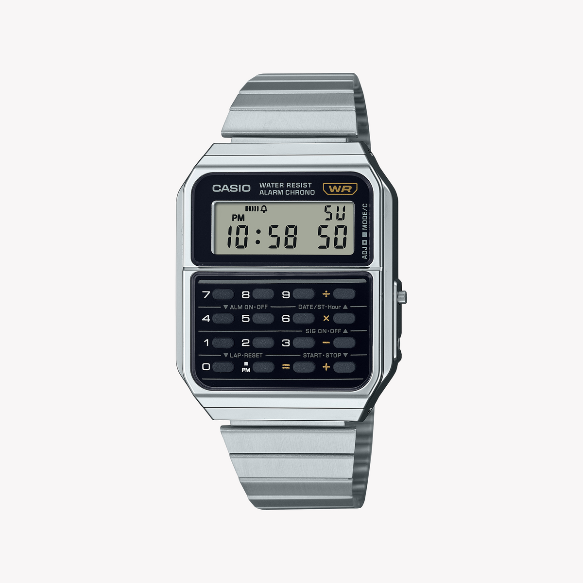 CASIO CA-500WE-1ADF RETRO-FUSION - STYLISH UTILITY WATCH WITH INTEGRATED CALCULATOR