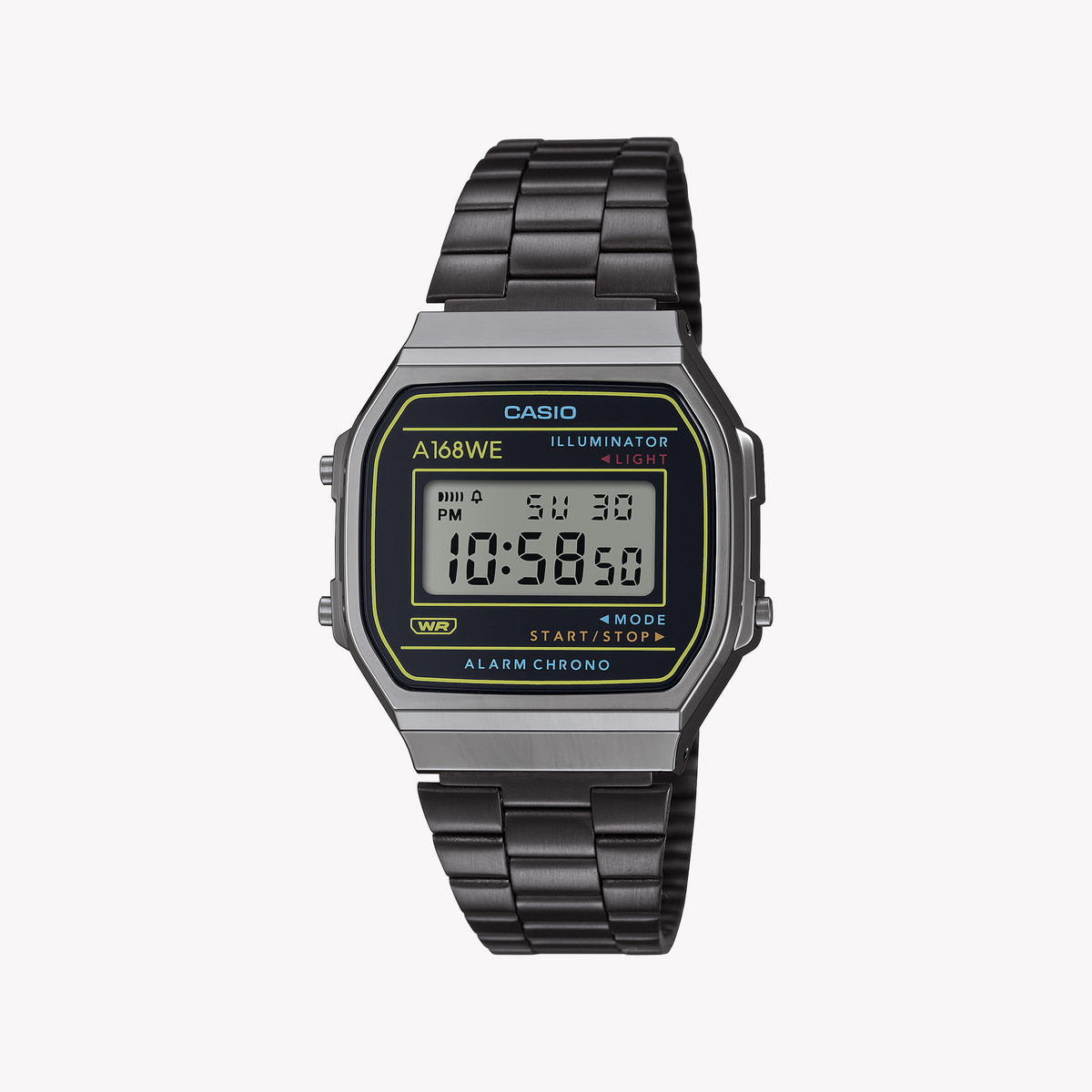 CASIO A168WEHB-1ADF SPORTY RETRO - TIMELESS STYLE MEETS MODERN FUNCTIONALITY Unisex Watch with gray stainless steel band and digital dial