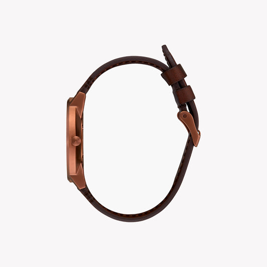 NIXON A10583173 BOLD SOPHISTICATION - MEN'S STYLISH BROWN TIMEPIECE WITH GOLD LEATHER BAND-i-Watch-2