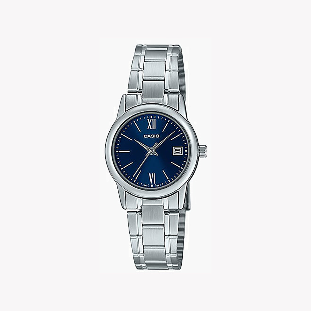 CASIO LTP-V002D-2B3UDF - ELEGANTLY SPORTY WOMEN'S WATCH WITH BLUE DIAL & STAINLESS STEEL BAND