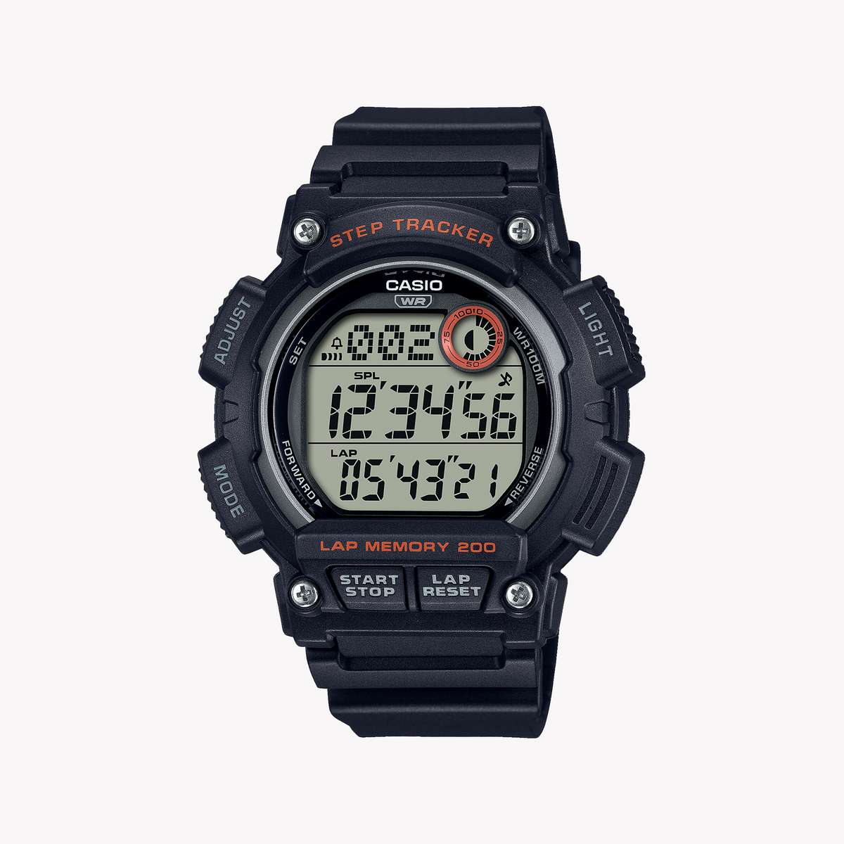 CASIO WS-2100H-1AVDF ADVENTURE READY - SPORTY MEN'S WATCH WITH STEP TRACKER & WATER RESISTANCE