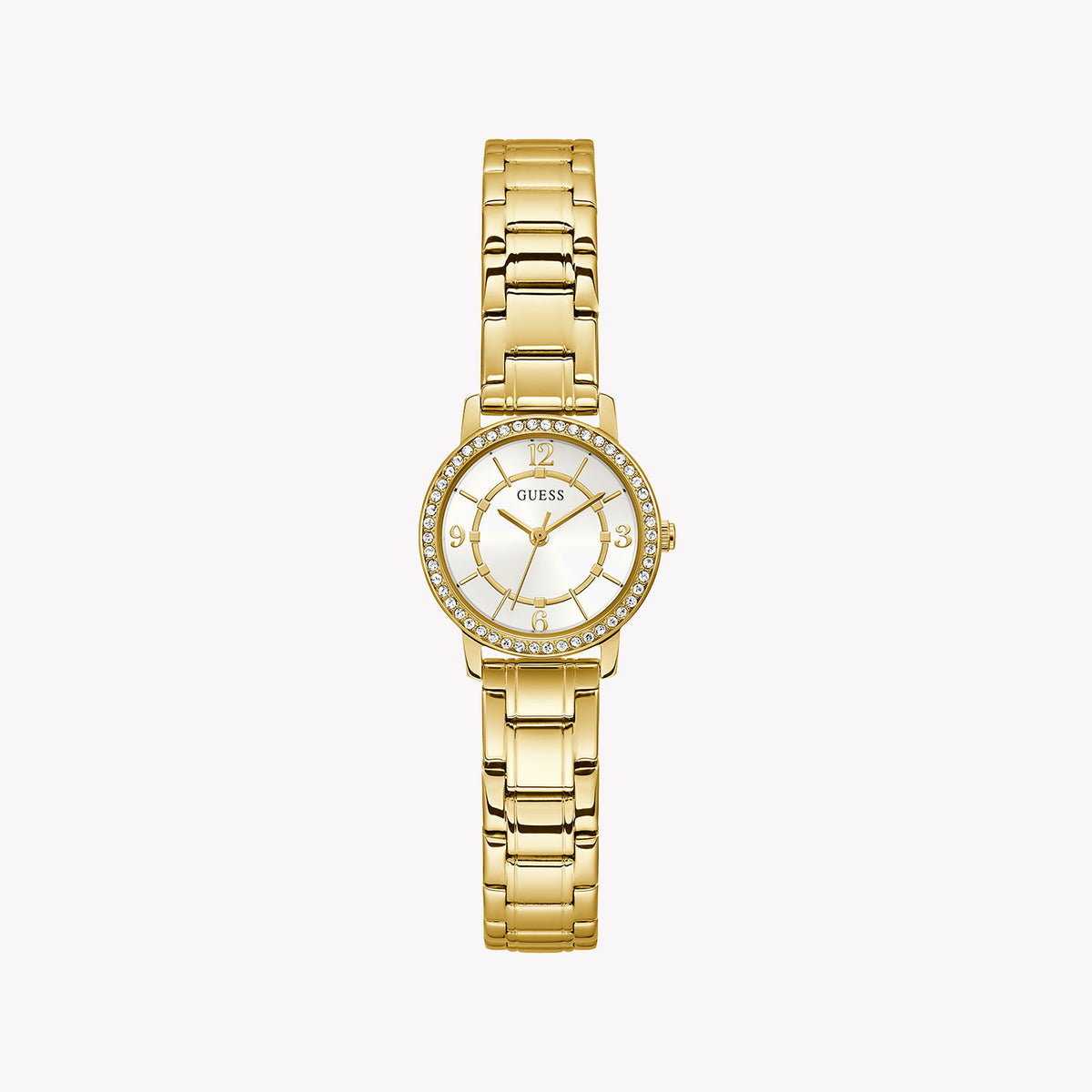 GUESS GW0468L2 RADIANT CHARM - ELEGANT GOLD WOMEN'S WATCH WITH WHITE DIAL & CLASSIC STYLE