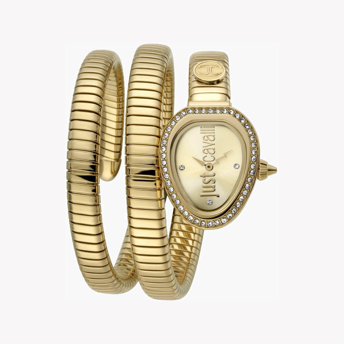 JUST CAVALLI Women's Watch with Gold Stainless Steel Case and Gold Stainless Steel Band