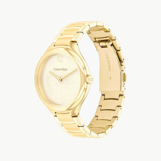 CK CALVIN KLEIN ELEGANCE - LUXURIOUS GOLD STAINLESS STEEL WOMEN'S WATCH-i-Watch-2