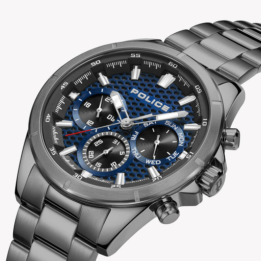POLICE PEWGK2204105 ELEGANT STAINLESS STEEL TIMEPIECE - SOPHISTICATED MEN'S WATCH with BLUE DIAL & GREY BAND-i-Watch-2