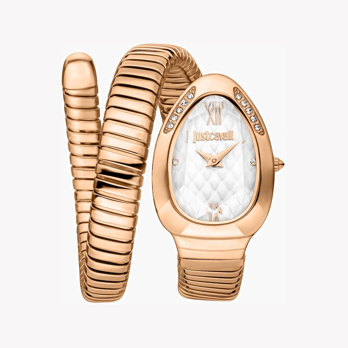 JUST CAVALLI Women's Watch with Rose Gold Stainless Steel Case and Rose Gold Stainless Steel Band