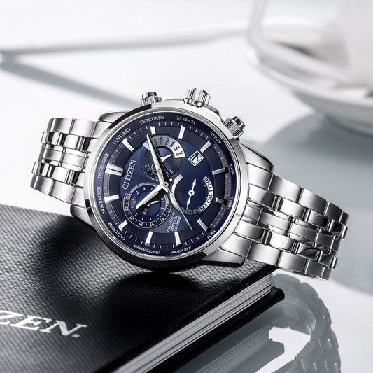 CITIZEN BL8140-80L - ELEGANTLY FUNCTIONAL MEN'S ECO-DRIVE TIMEPIECE WITH BLUE DIAL-i-Watch-2