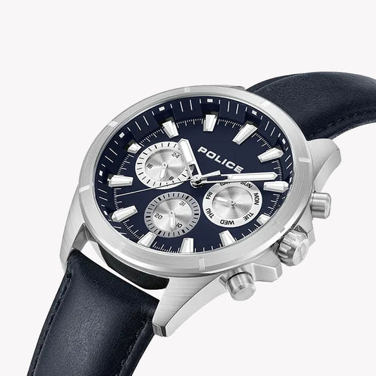 POLICE PEWJF0005803 TIMELESS ELEGANCE - MODERN MEN'S WATCH WITH BLUE DIAL & LEATHER BAND-i-Watch-2
