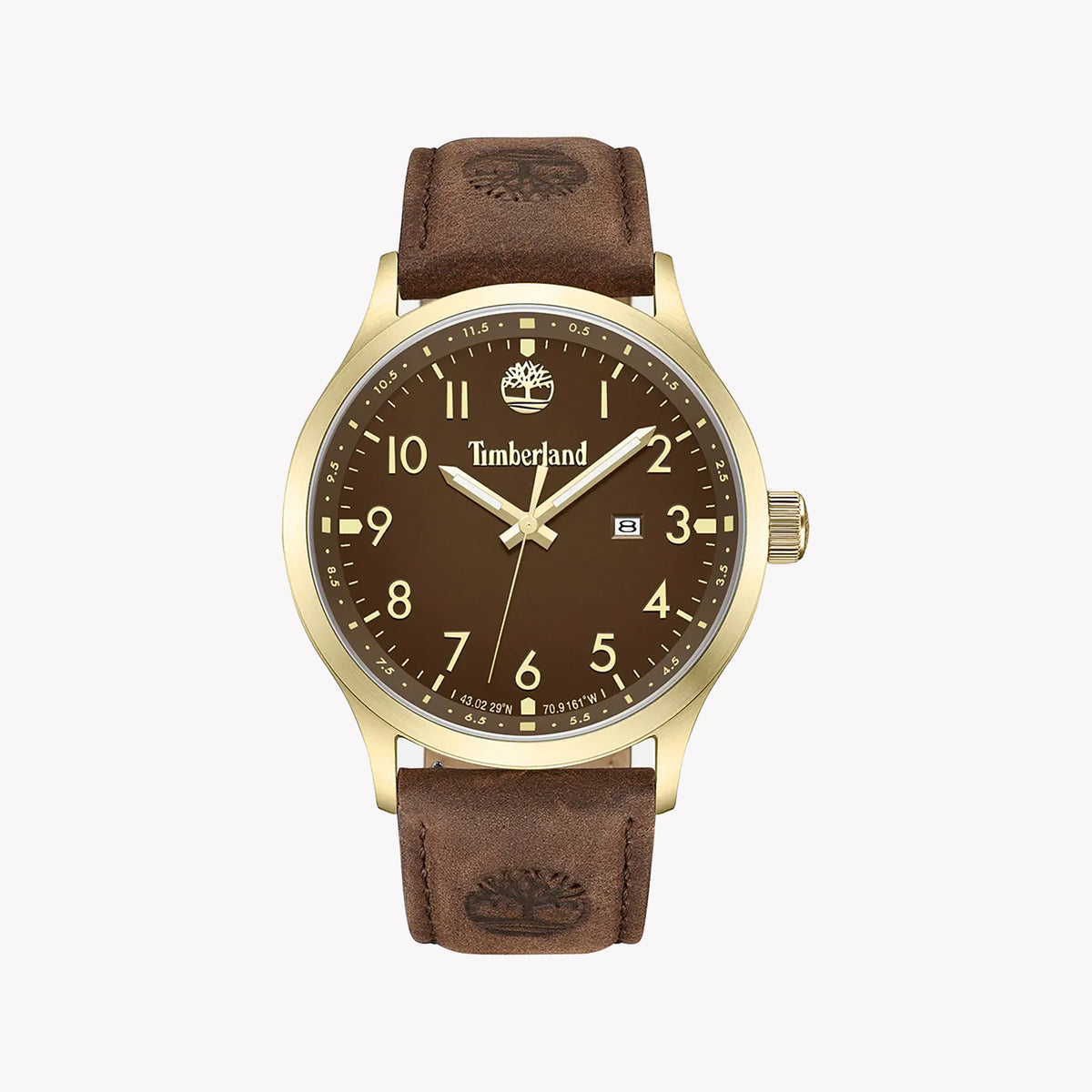 TIMBERLAND TDWGB0010104 - BOLD ADVENTURE MEN'S WATCH WITH GOLD STAINLESS STEEL AND BROWN LEATHER BAND