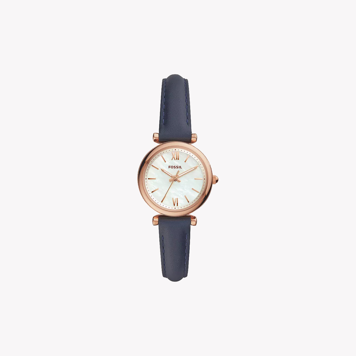 FOSSIL ES4502 MODERN ELEGANCE - WOMEN'S ROSE GOLD & BLUE LEATHER WATCH