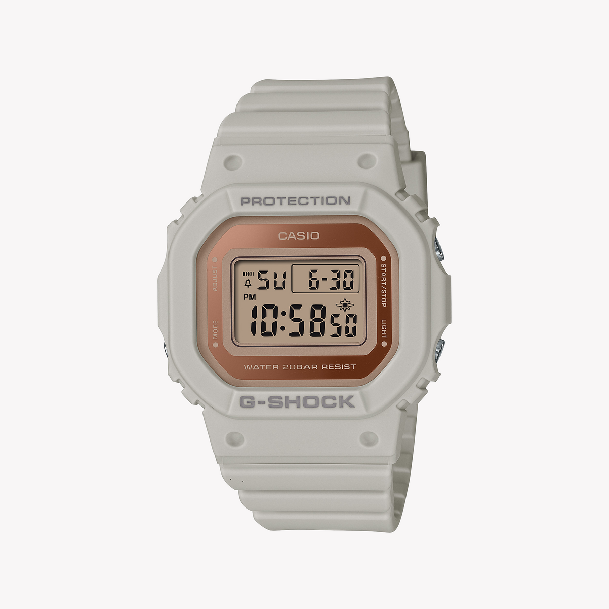 CASIO G-SHOCK GMD-S5600-8DR - SPORTY ELEGANCE UNISEX WATCH WITH WHITE RESIN BAND & DIGITAL DIAL