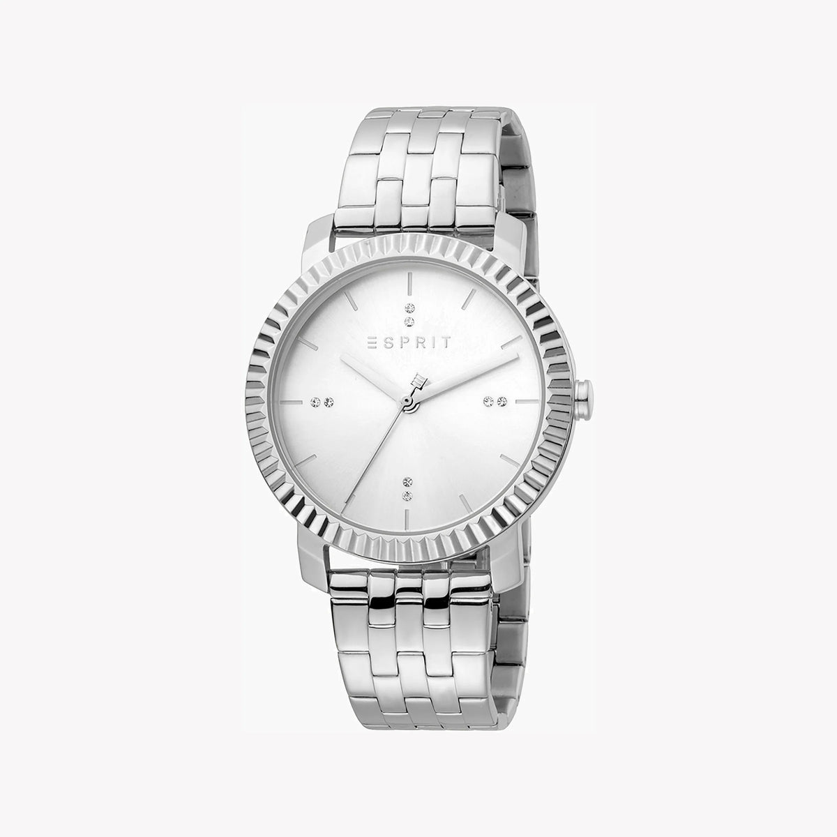 ESPRIT Women's Watch with Silver Stainless Steel Case and Silver Stainless Steel Band