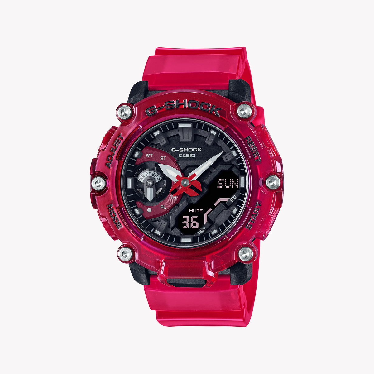CASIO G-SHOCK GA-2200SKL-4ADR - CHIC RESILIENCE MEN'S WATCH WITH PINK CASE & DIGITAL DIAL
