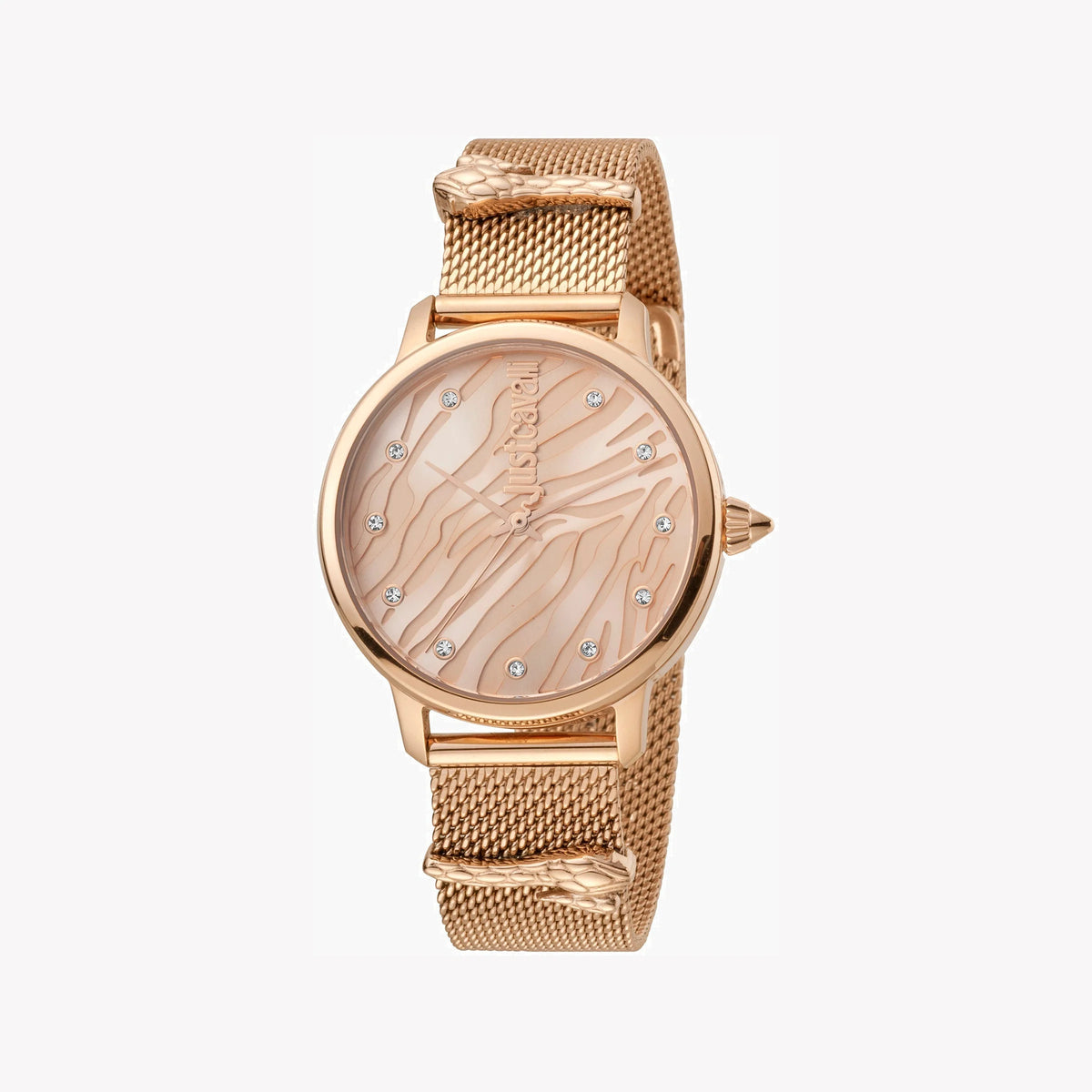 JUST CAVALLI Women's Watch with Rose Gold Stainless Steel Case and Rose Gold Stainless Steel Band