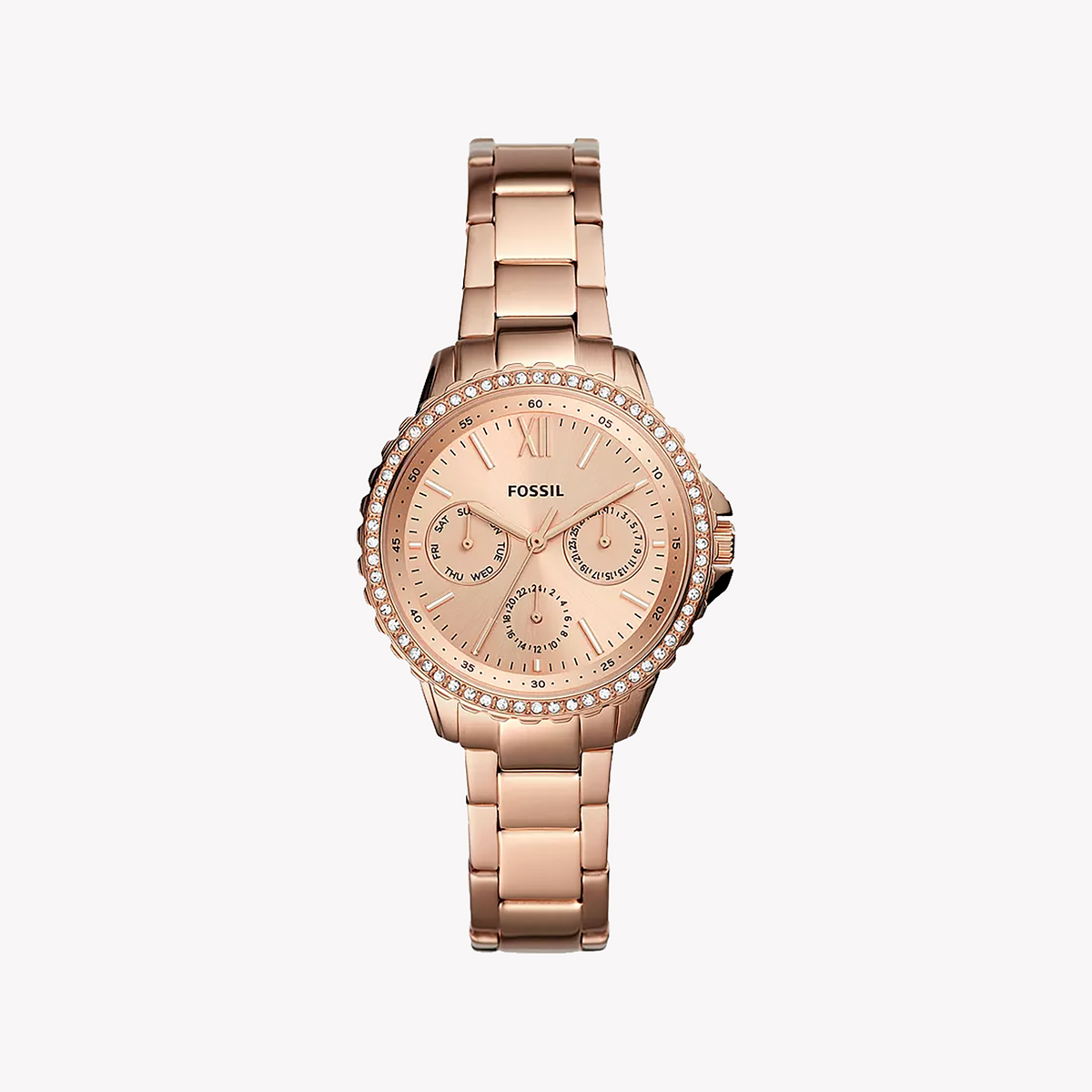 FOSSIL ES4782 ELEGANT ROSE GOLD TIMEPIECE - CHIC SOPHISTICATION FOR MODERN WOMEN