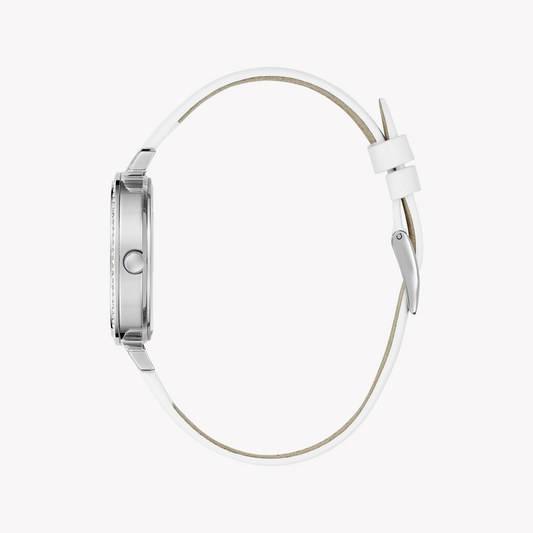 GUESS GW0764L4 - CHIC RADIANCE - ELEGANT WOMEN'S WATCH WITH STYLISH SILVER DIAL AND WHITE LEATHER BAND-i-Watch-2