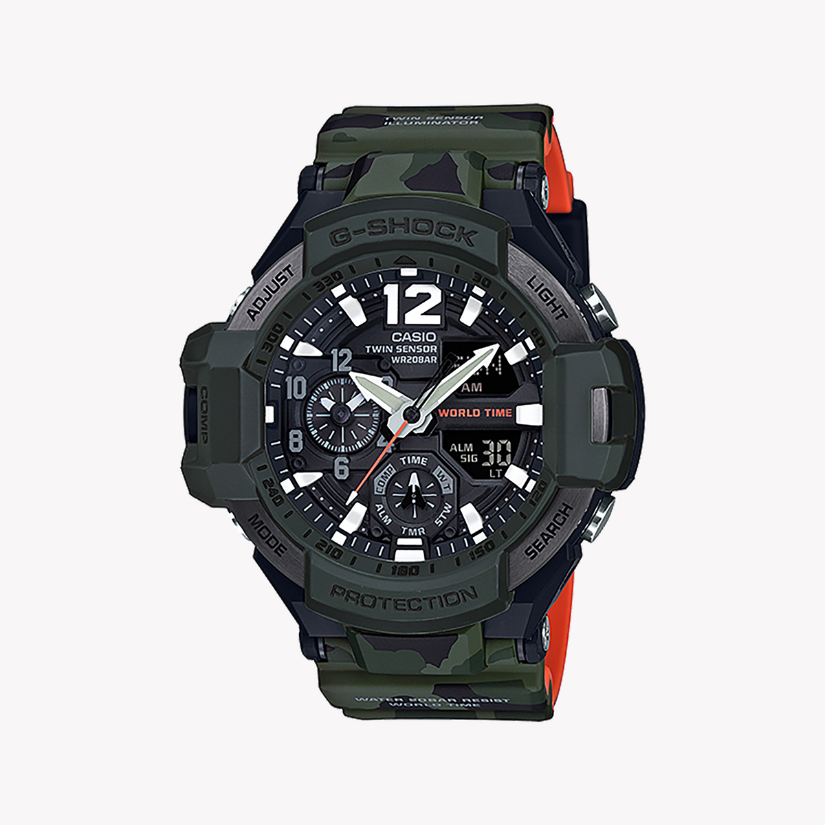 CASIO G-SHOCK GA-1100SC-3ADR RUGGED ADVENTURER - MEN'S OLIVE & BLACK TIMEPIECE