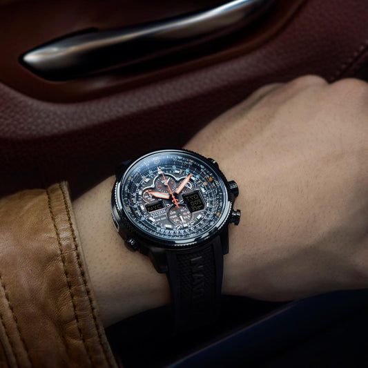 CITIZEN ECO-DRIVE JY8035-04E - BOLD BLACK ADVENTURER MEN'S WATCH WITH MULTIFUNCTIONAL FEATURES-i-Watch-2