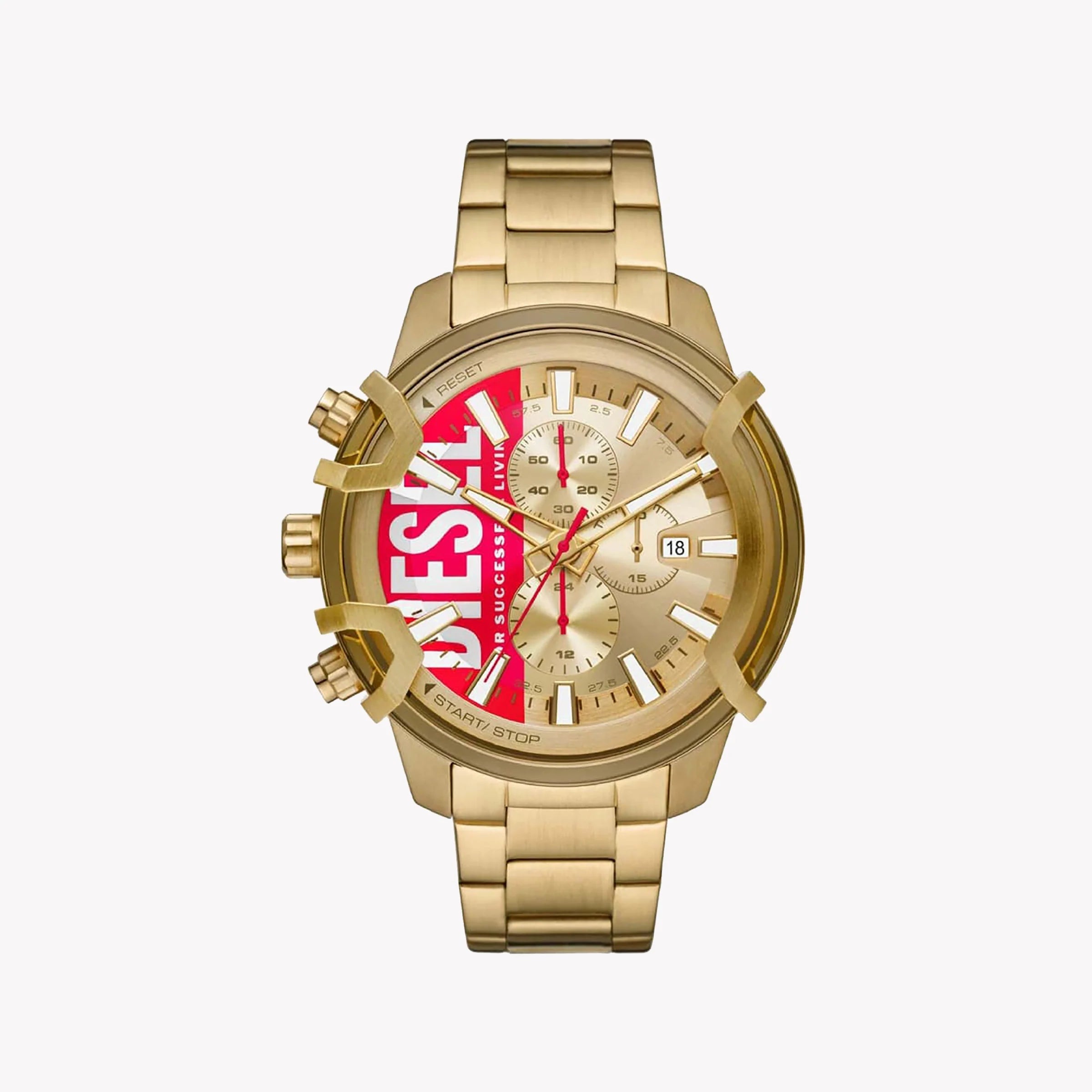 Diesel Men's Gold Stainless Steel Watch, Gold Dial Dz4595 – i-Watch