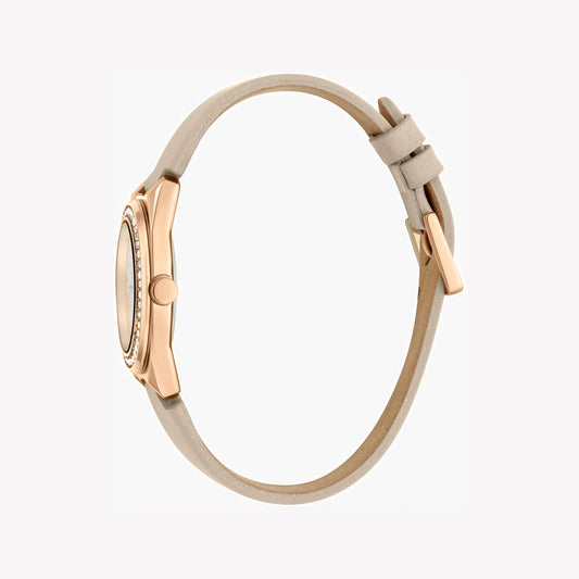 ESPRIT Women's Watch with Rose Gold Stainless Steel Case and Sand Leather Band-i-Watch-2