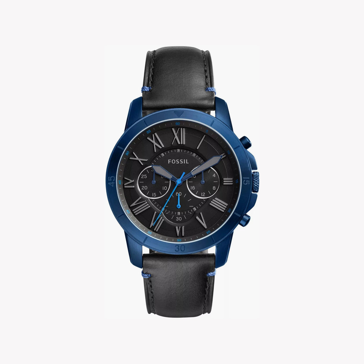 FOSSIL FS5342 RUGGED ELEGANCE - MODERN MEN'S BLUE DIAL STAINLESS STEEL WATCH