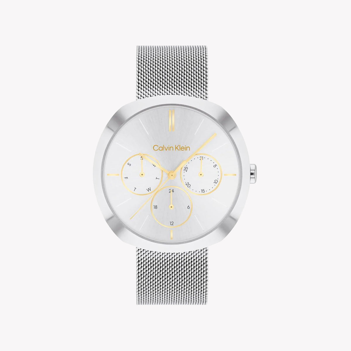 CK CALVIN KLEIN NEW COLLECTION - ELEGANT MODERN WOMEN'S WATCH WITH STAINLESS STEEL BAND & WHITE DIAL