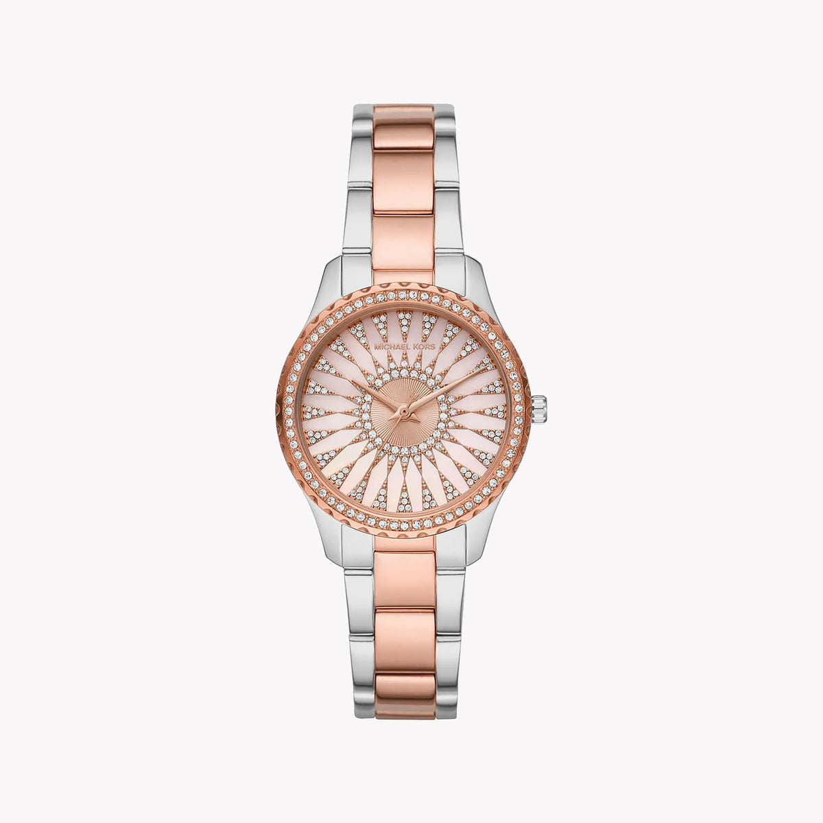 MICHAEL KORS MK6894 LUXE TIMEPIECE - ELEGANT SILVER & ROSE GOLD WOMEN'S WATCH