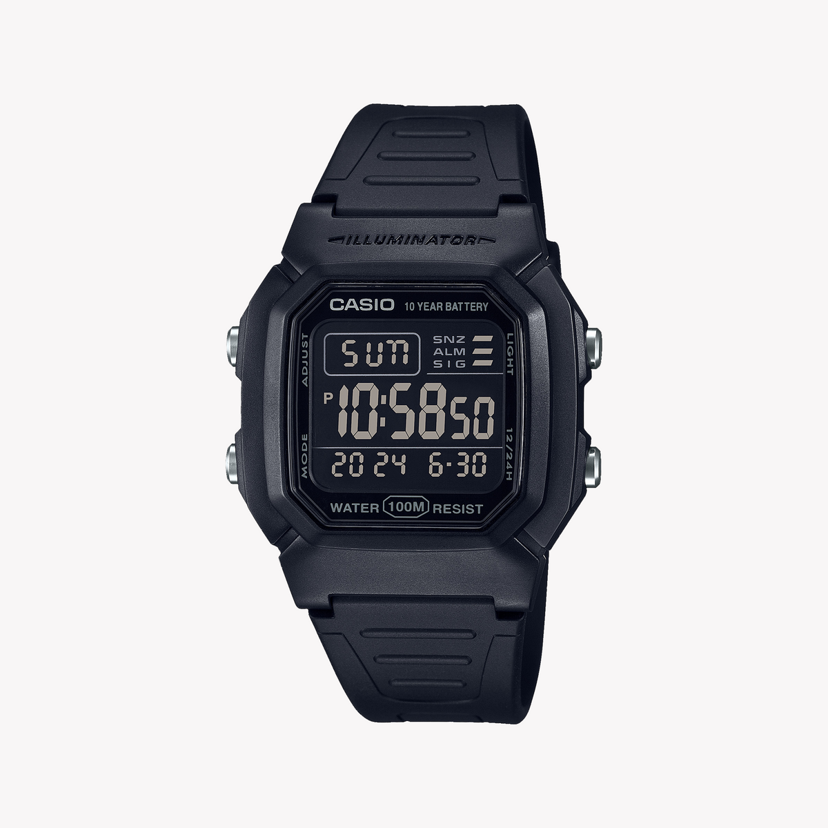 CASIO W-800H-1BVDF ULTIMATE ADVENTURE - RUGGED SPORTY MEN'S WATCH WITH BLACK RESIN BAND