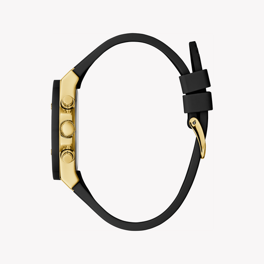 GUESS GW0030L2 ELEGANT ALLURE - WOMEN'S GOLD-ACCENTED TIMEPIECE WITH BLACK SILICONE BAND-i-Watch-2