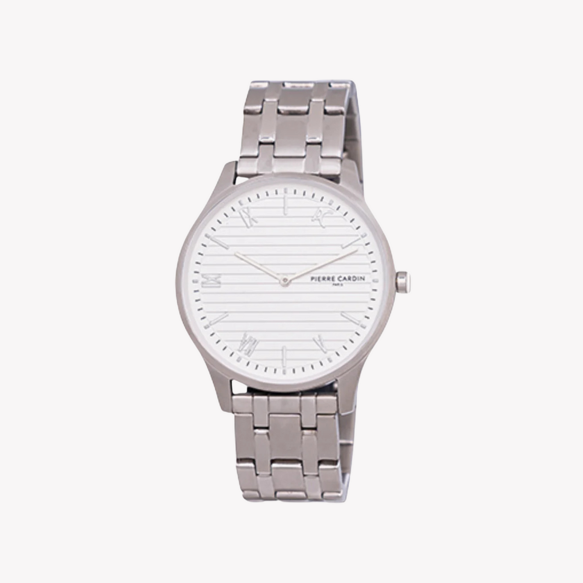 Pierre Cardin Men's Silver Metal Watch, White Dial | Cba.4015